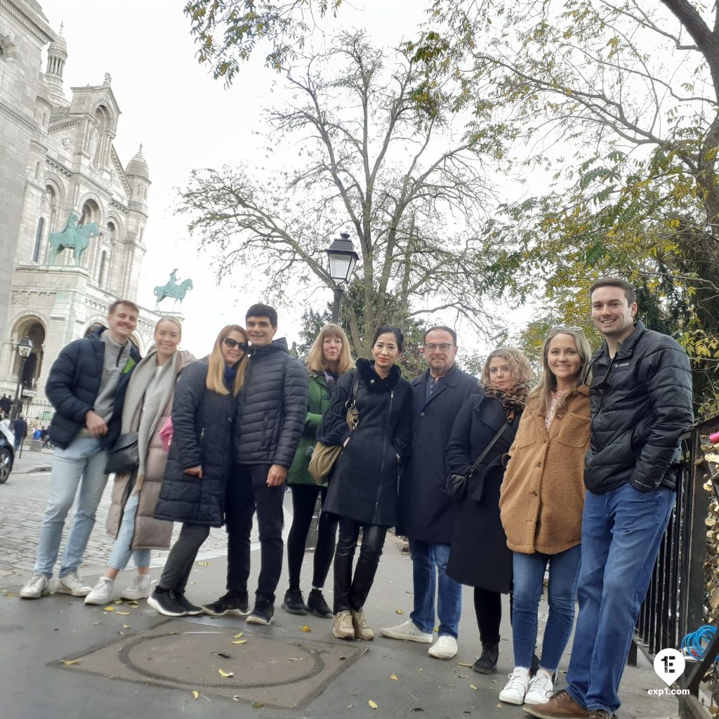 Group photo Montmartre Walking Tour on 29 November 2022 with Monika