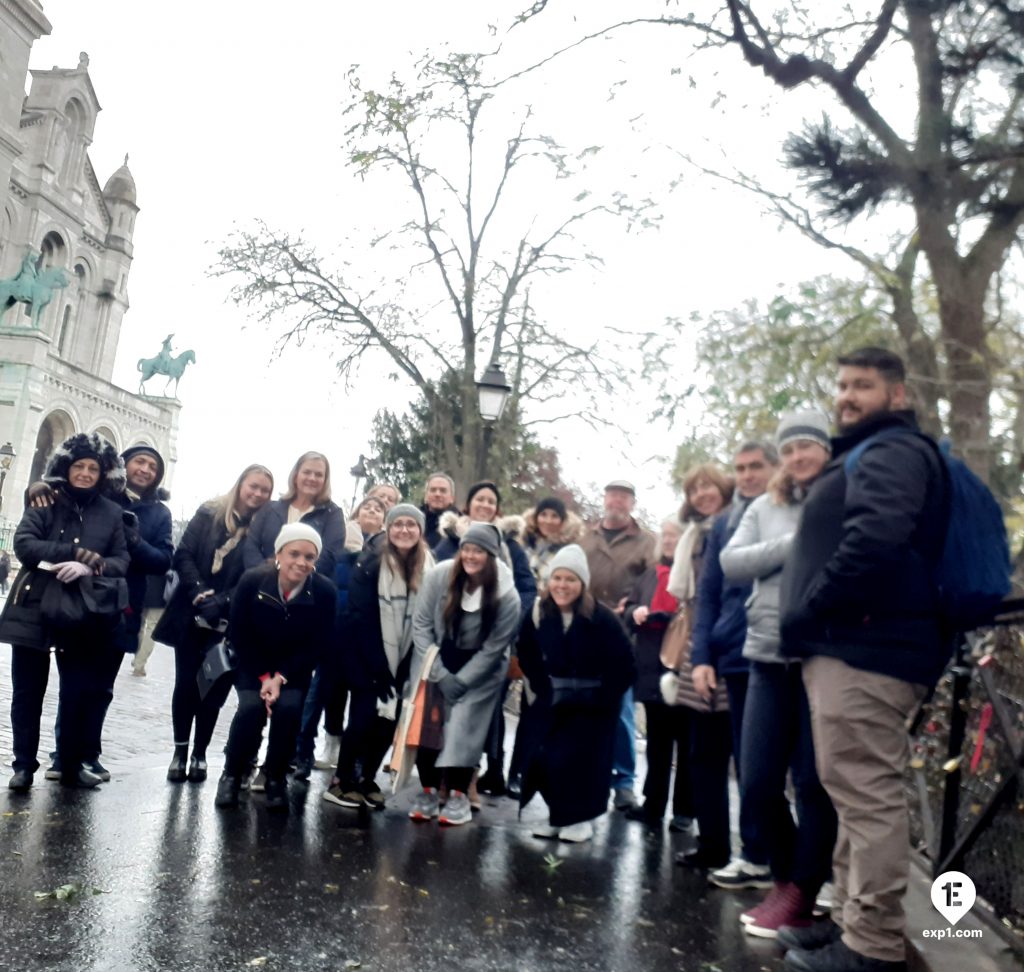 Group photo Montmartre Walking Tour on 5 December 2022 with Monika