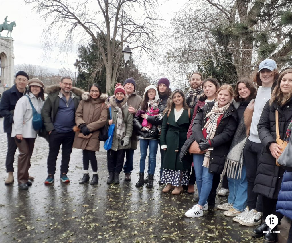 Group photo Montmartre Walking Tour on 19 December 2022 with Monika