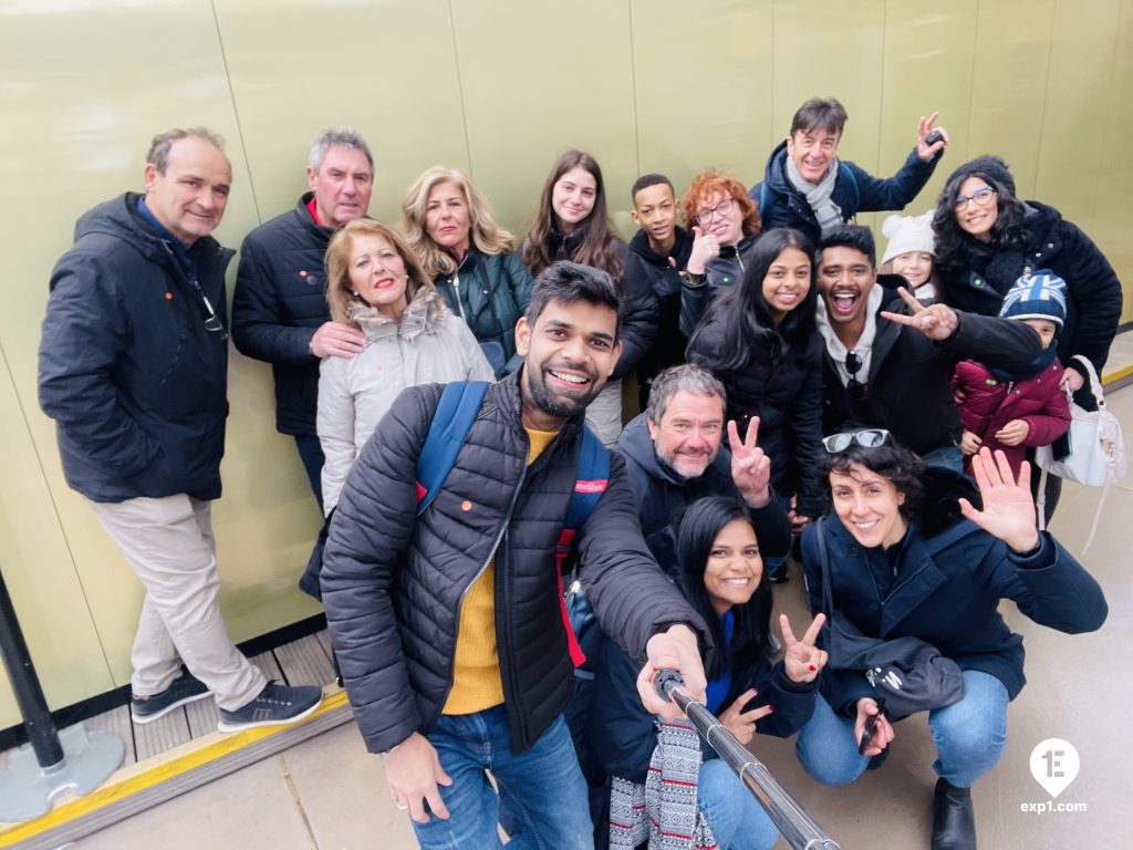 Group photo Eiffel Tower Guided Climb by Stairs on 19 February 2023 with Rawda