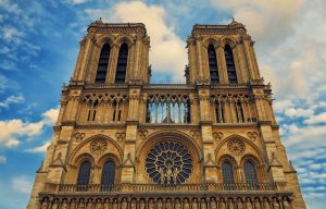 Notre Dame facade shown on tour