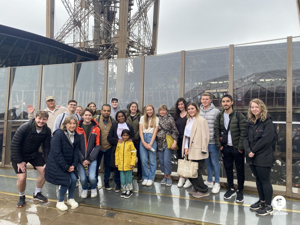 Group photo Eiffel Tower Guided Climb by Stairs on 7 May 2023 with Melanie