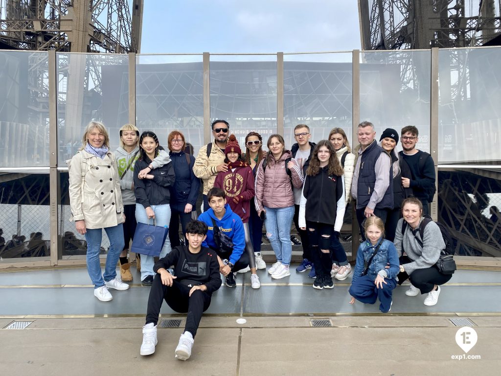 Group photo Eiffel Tower Guided Climb by Stairs on 13 May 2023 with Melanie