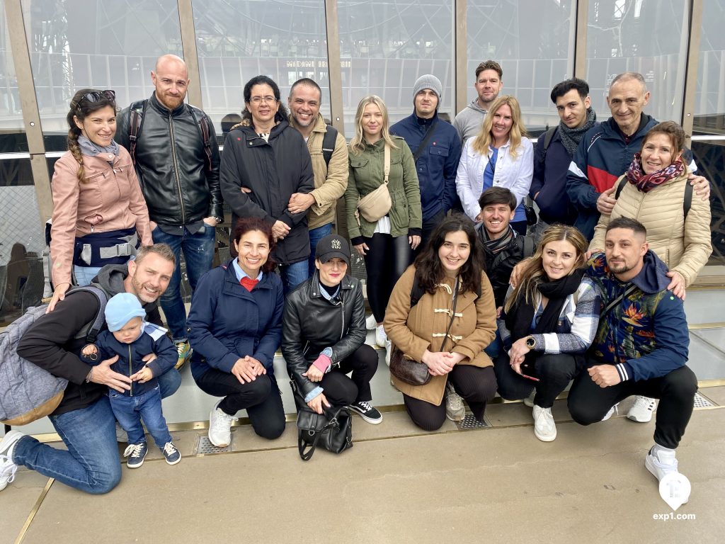 Group photo Eiffel Tower Guided Climb by Stairs on 14 May 2023 with Melanie