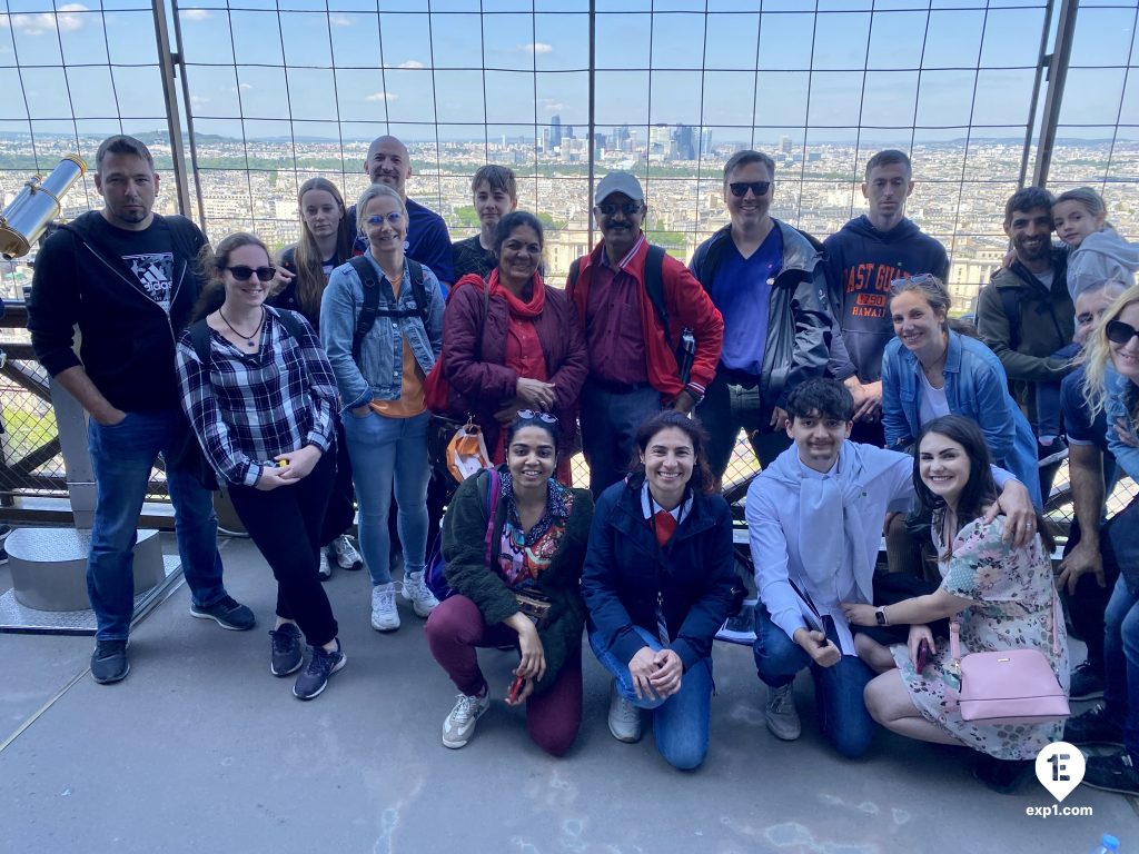 Group photo Eiffel Tower Guided Climb by Stairs on 20 May 2023 with Melanie