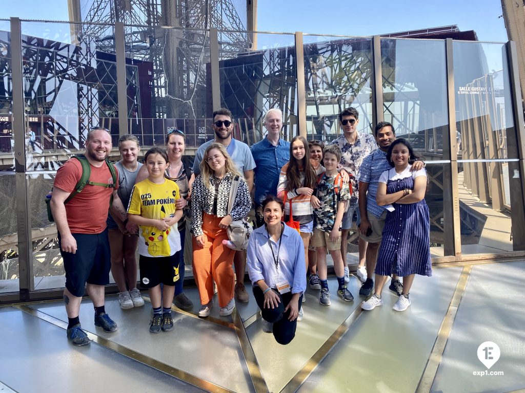 Group photo Eiffel Tower Guided Climb by Stairs on 29 May 2023 with Melanie