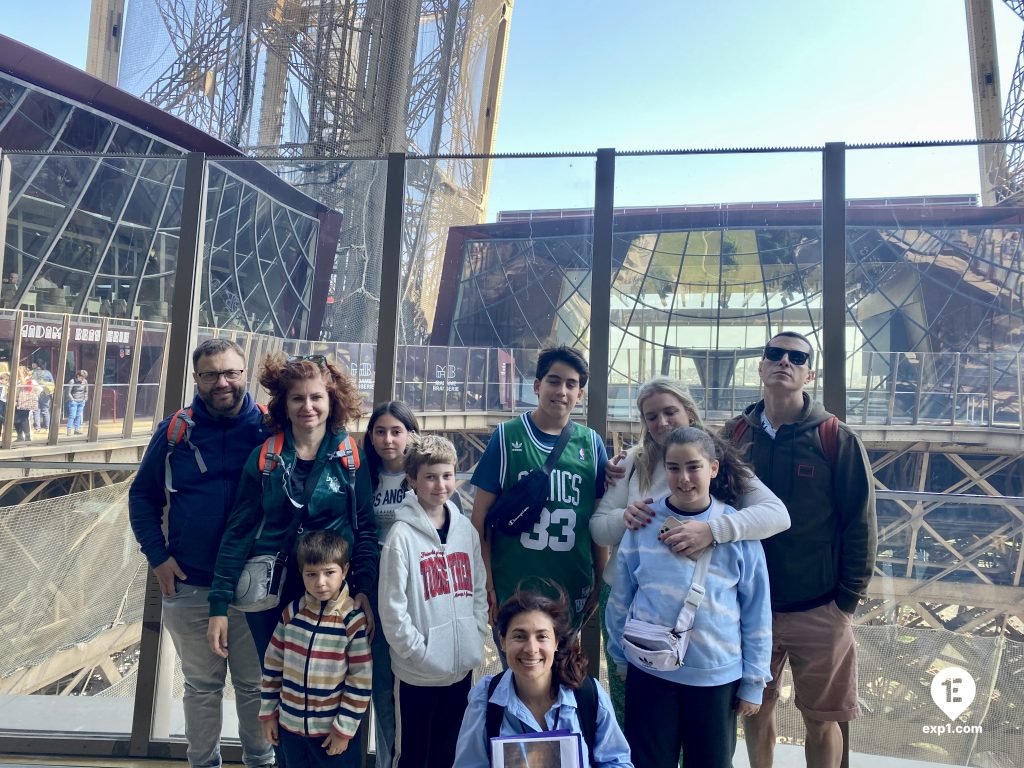 Group photo Eiffel Tower Guided Climb by Stairs on 3 June 2023 with Melanie