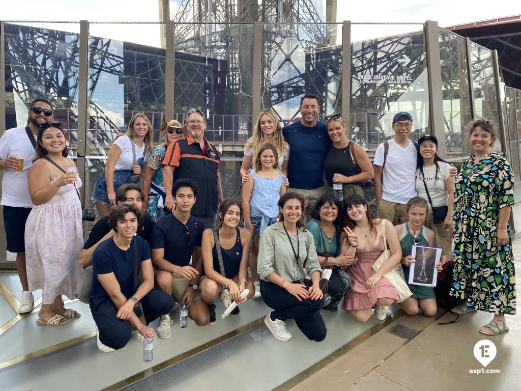 Group photo Eiffel Tower Guided Climb by Stairs on 10 June 2023 with Melanie