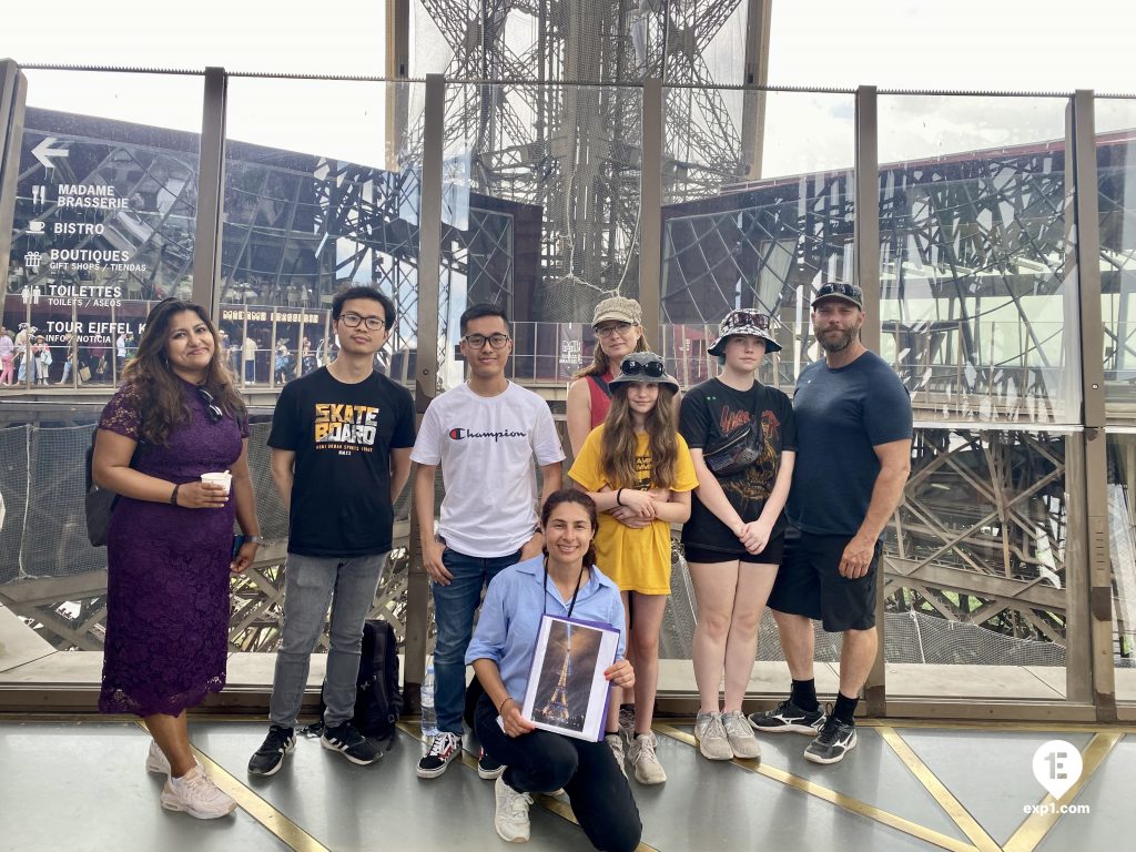 Group photo Eiffel Tower Guided Climb by Stairs on 11 June 2023 with Melanie