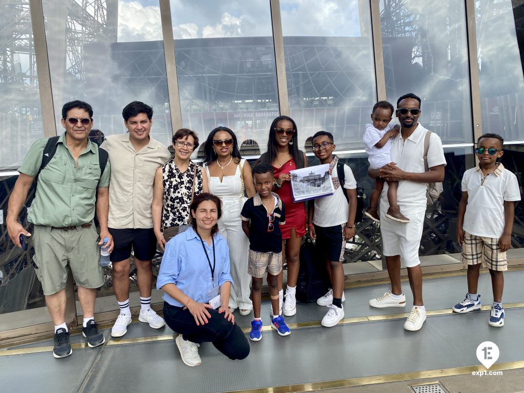 Group photo Eiffel Tower Guided Climb by Stairs on 11 June 2023 with Melanie