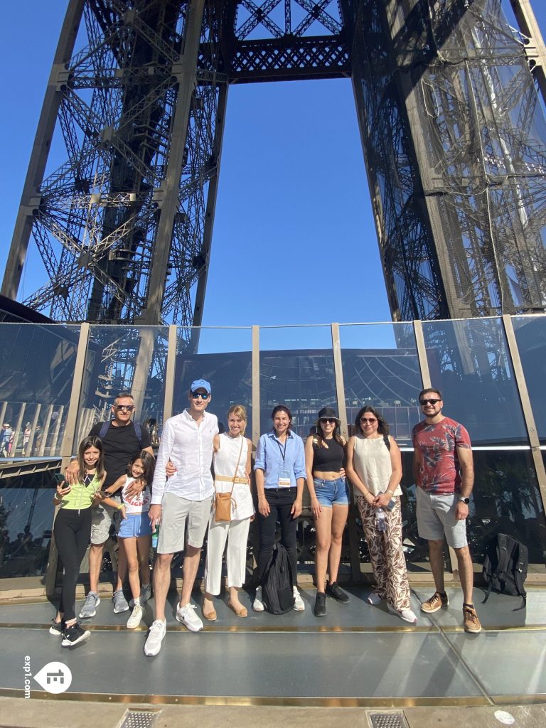 Group photo Eiffel Tower Guided Climb by Stairs on 25 June 2023 with Melanie