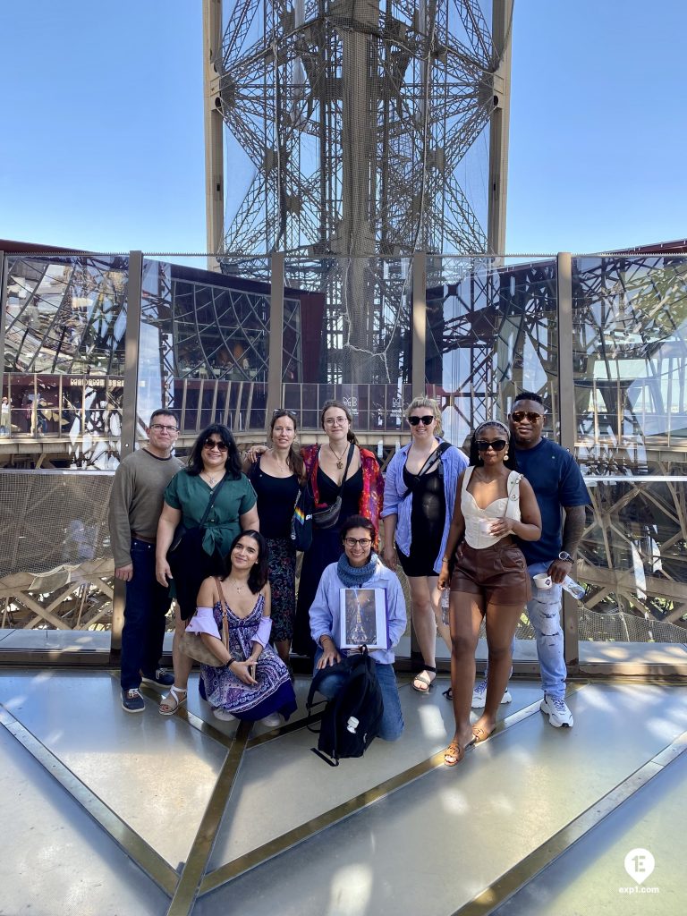 Group photo Eiffel Tower Guided Climb by Stairs on 3 July 2023 with Melanie