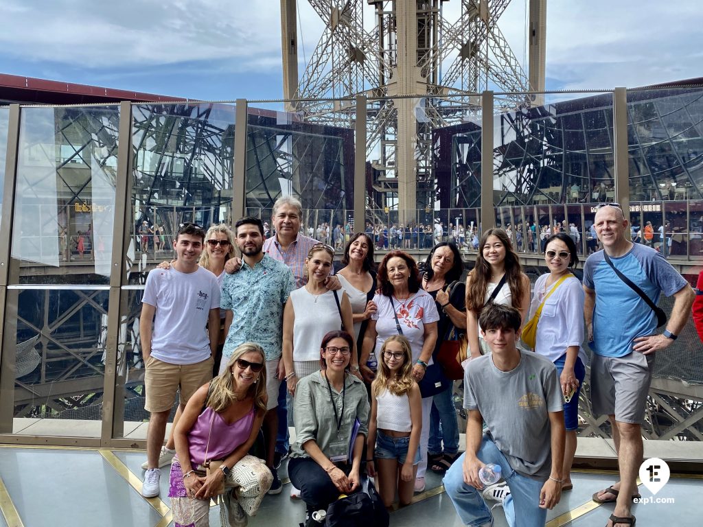 Group photo Eiffel Tower Guided Climb by Stairs on Jul 7, 2023 with Melanie