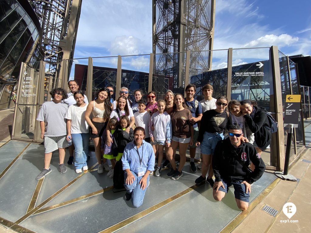 Group photo Eiffel Tower Guided Climb by Stairs on 17 July 2023 with Melanie