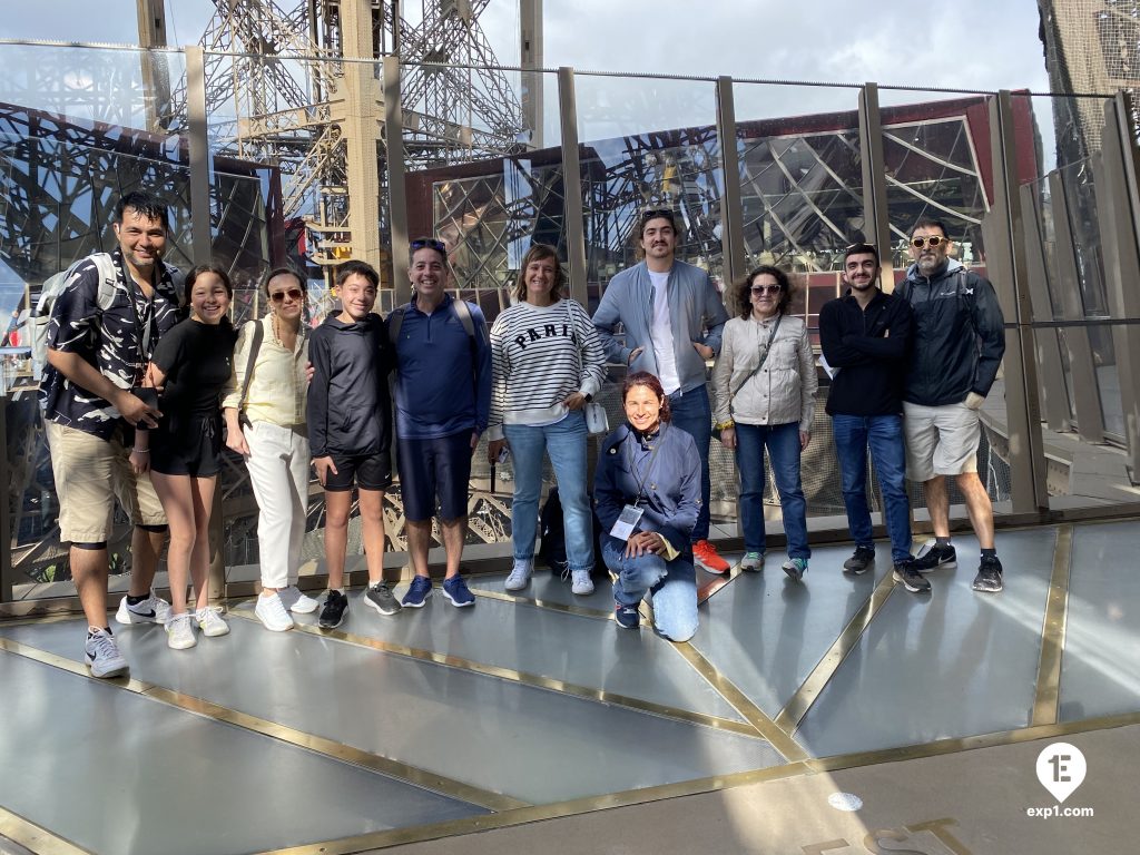 Group photo Eiffel Tower Guided Climb by Stairs on Jul 29, 2023 with Melanie