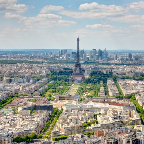 Paris cityscape from above