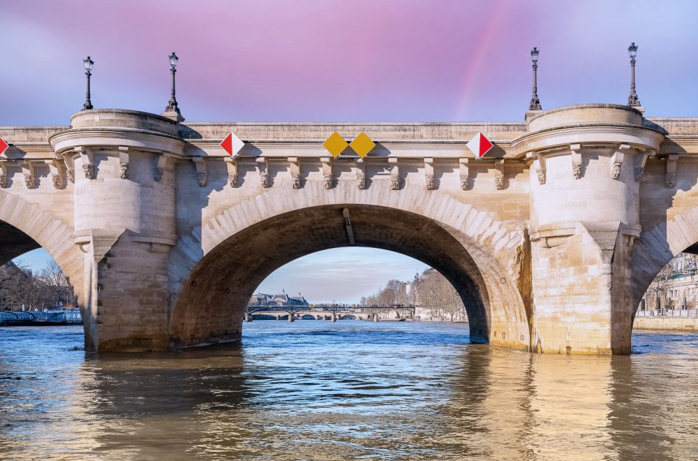 Paris, the Pont-Neuf on the Seine, typical panorama