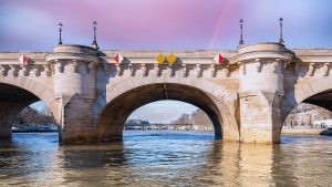 Paris, the Pont-Neuf on the Seine, typical panorama