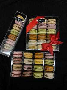 Boxes of Manon macarons in Paris