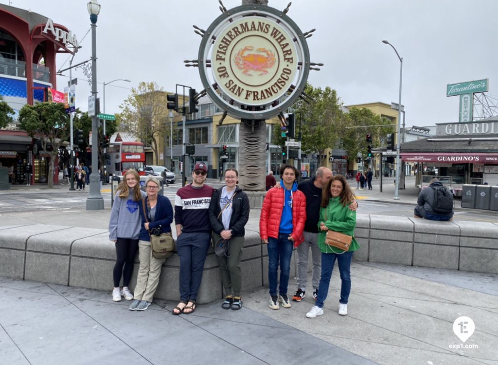 Group photo Fisherman’s Wharf Walking Tour on 1 July 2022 with Eric