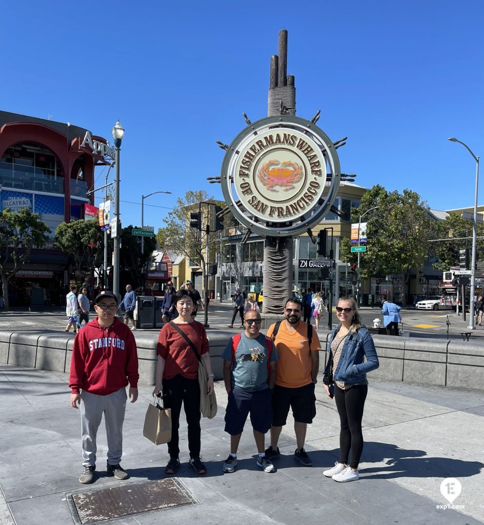 Group photo Fisherman’s Wharf Walking Tour on 10 July 2022 with Eric