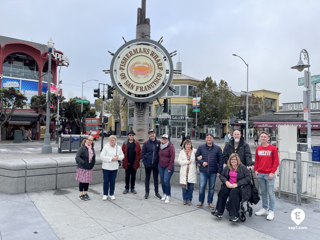 Group photo Fisherman’s Wharf Walking Tour on 10 October 2022 with Eric