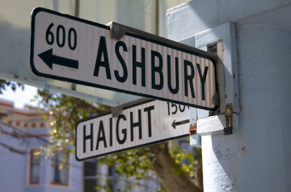 Haight and Ashbury street signs in San Francisco