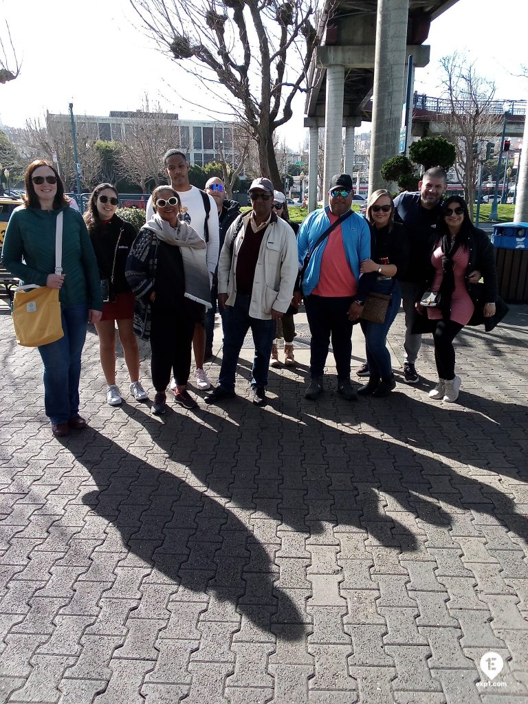 Group photo Fisherman’s Wharf Walking Tour on 20 February 2023 with John