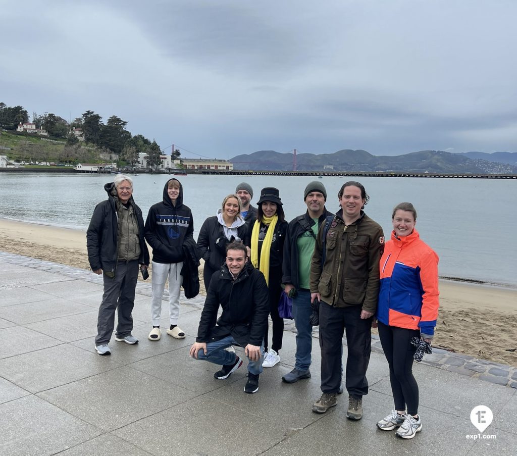 Group photo Fisherman’s Wharf Walking Tour on 9 March 2023 with Eric