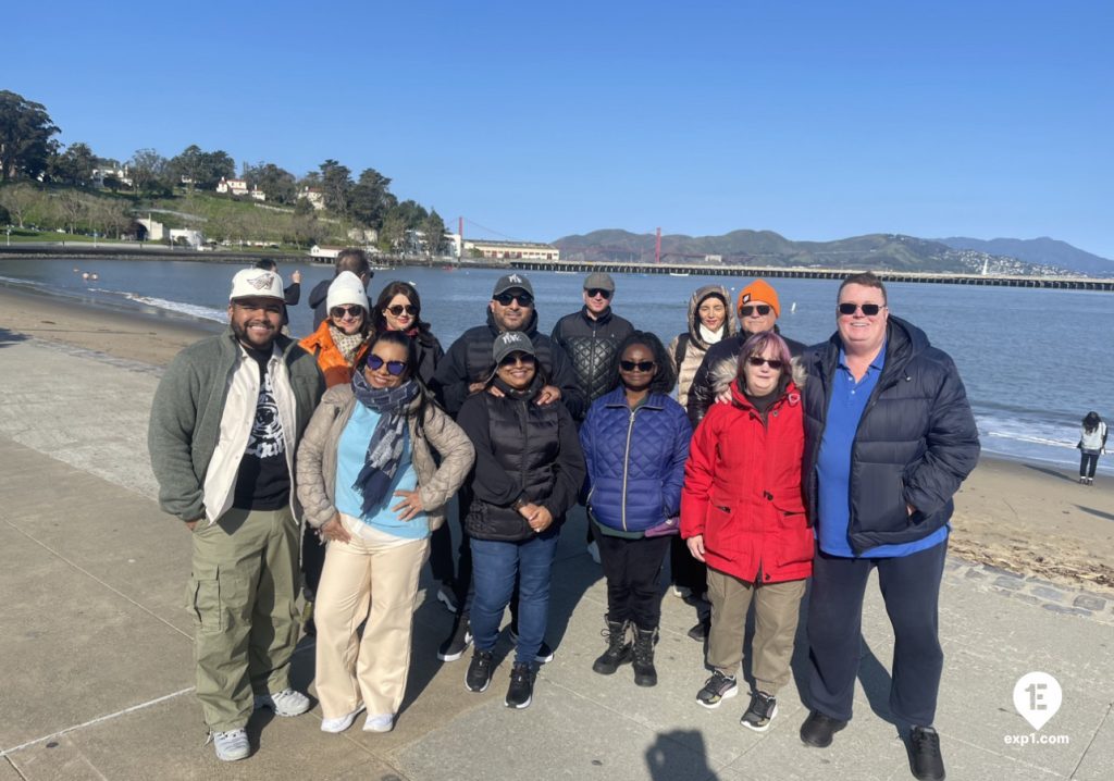 Group photo Fisherman’s Wharf Walking Tour on 25 March 2023 with Eric