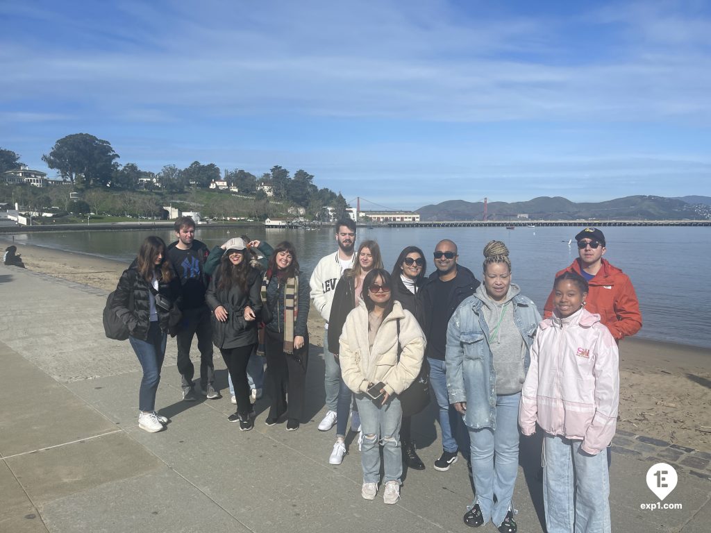 Group photo Fisherman’s Wharf Walking Tour on 6 April 2023 with Eric