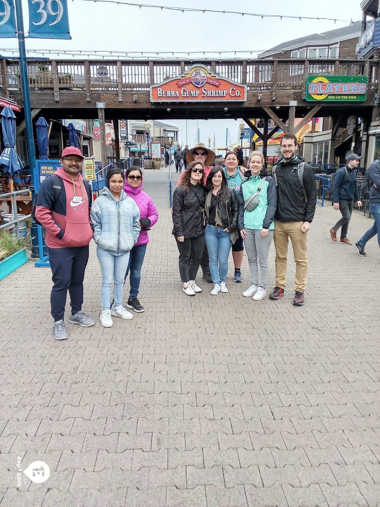 Group photo Fisherman’s Wharf Walking Tour on 17 May 2023 with John