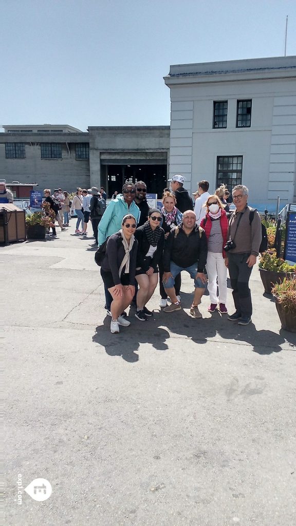 Group photo Fisherman’s Wharf Walking Tour on 22 May 2023 with John