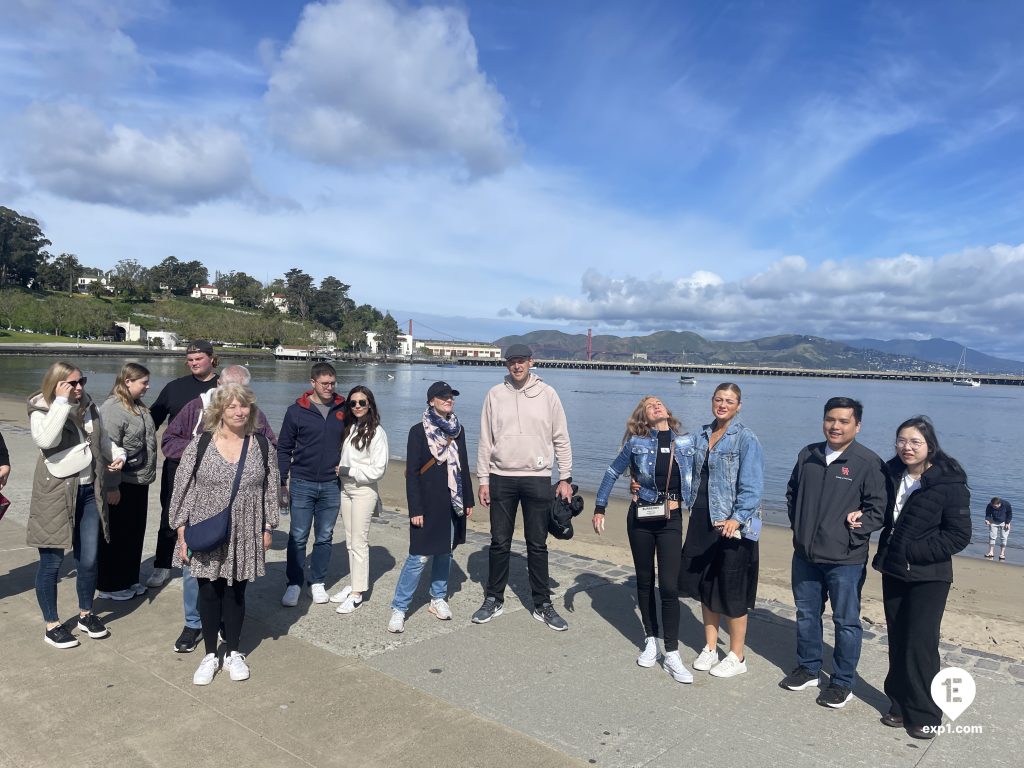 Group photo Fisherman’s Wharf Walking Tour on 5 May 2023 with Eric