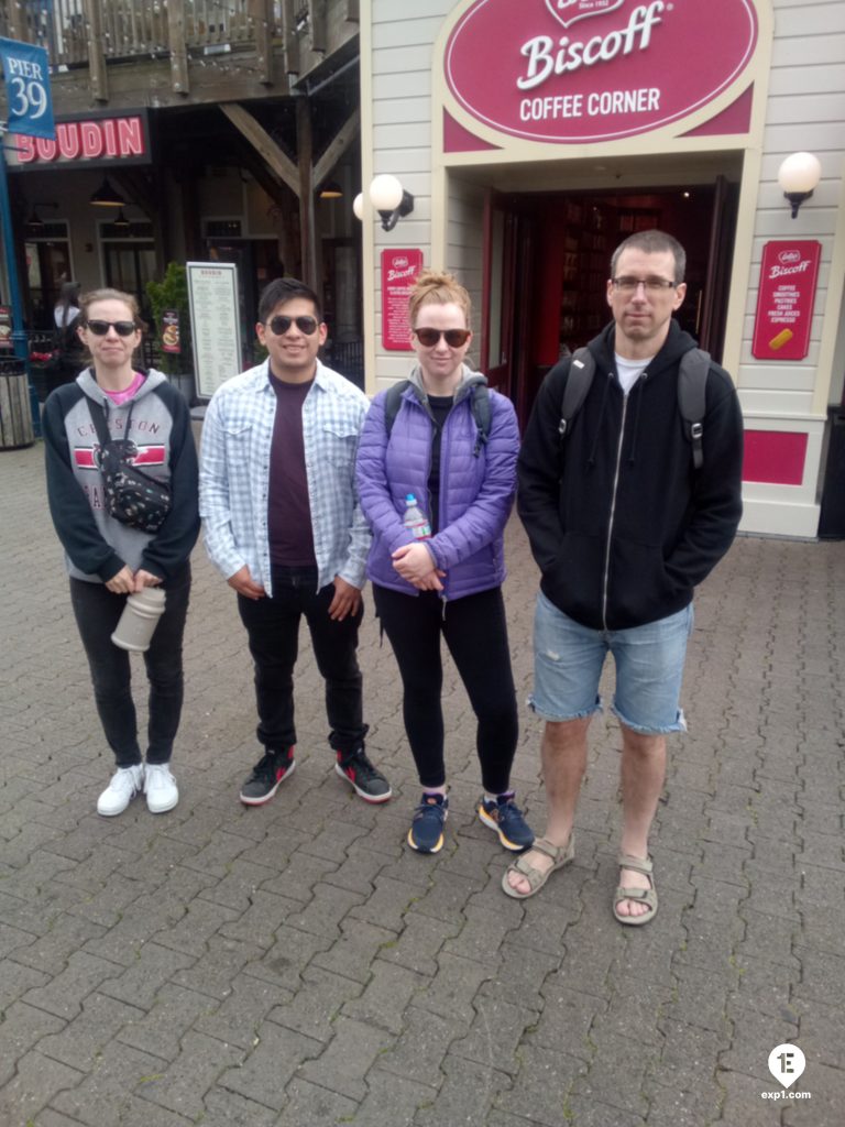 Group photo Fisherman’s Wharf Walking Tour on 8 June 2023 with John