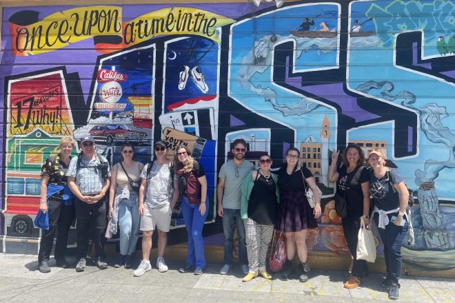 Tour group on Mission District food tour