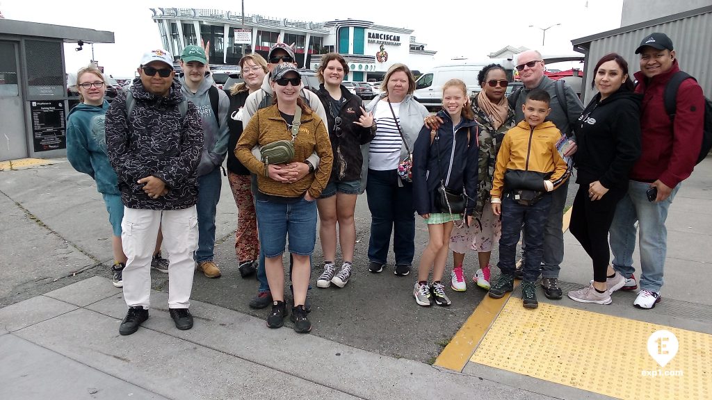 Group photo Fisherman’s Wharf Walking Tour on Jul 3, 2023 with John