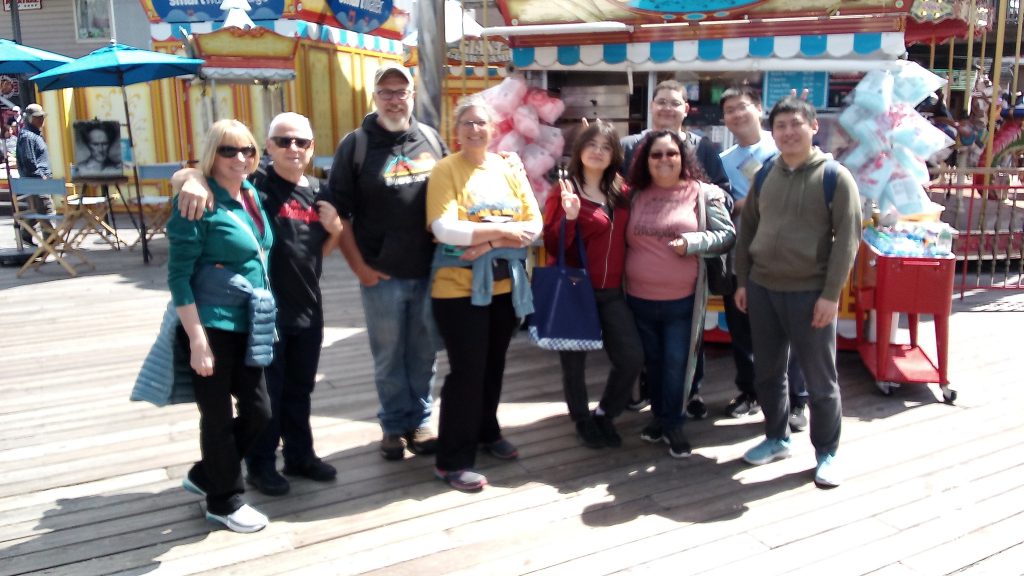 Group photo Fisherman’s Wharf Walking Tour on Jul 4, 2023 with John