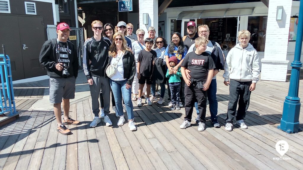 Group photo Fisherman’s Wharf Walking Tour on Jul 20, 2023 with John