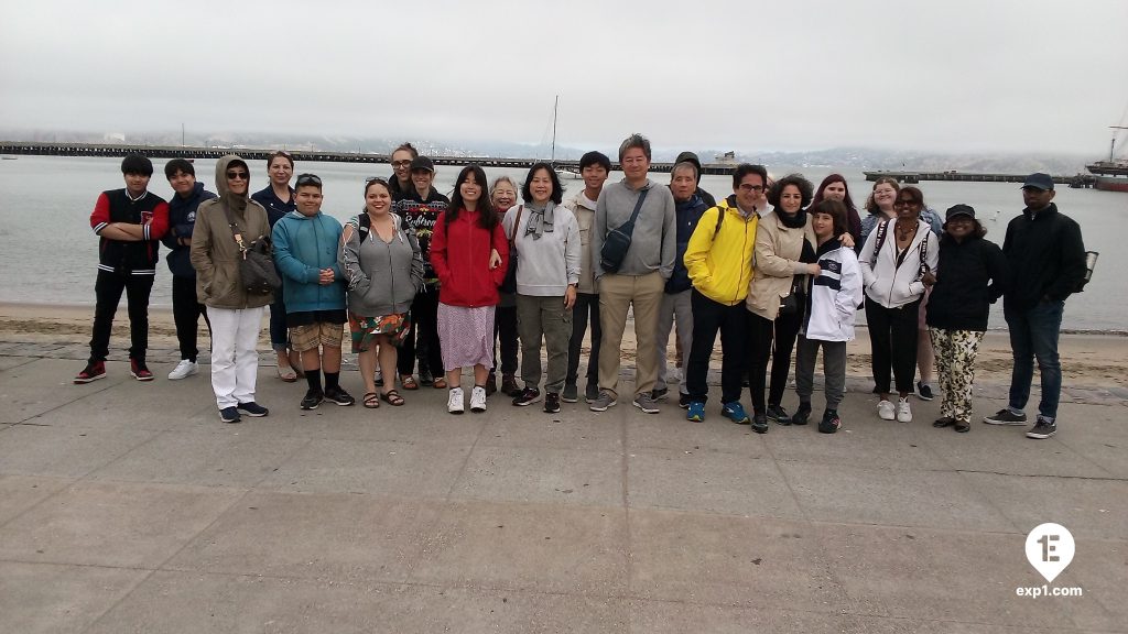 Group photo Fisherman’s Wharf Walking Tour on Jul 24, 2023 with John