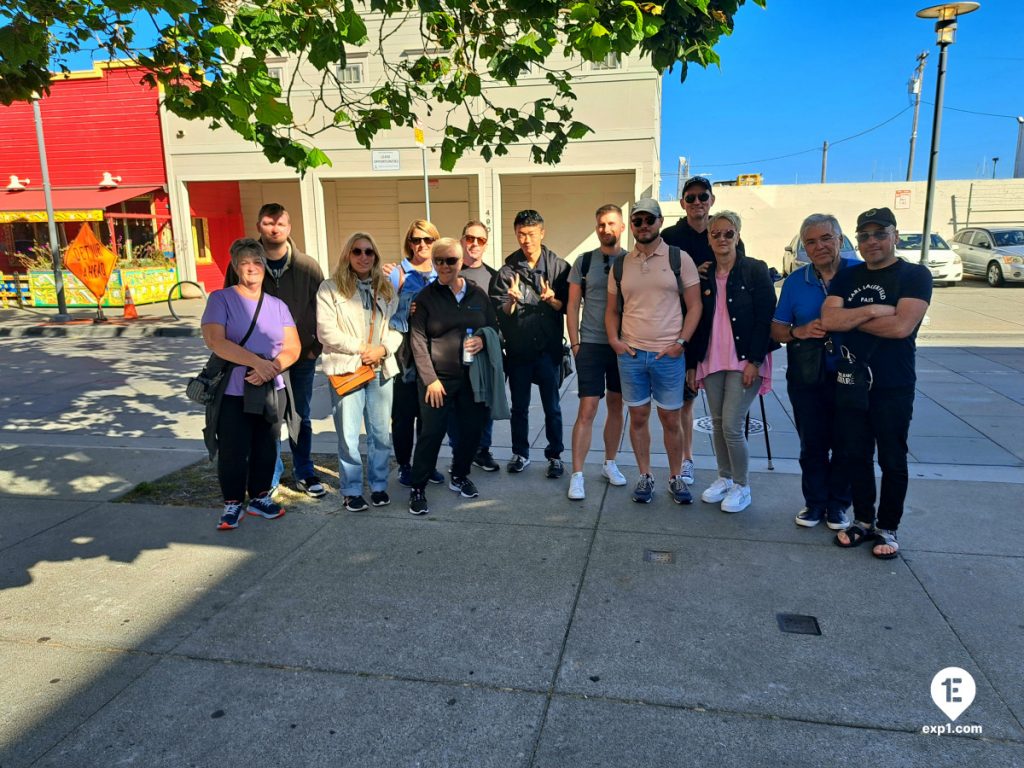 Group photo Fisherman’s Wharf Walking Tour on Sep 11, 2023 with John