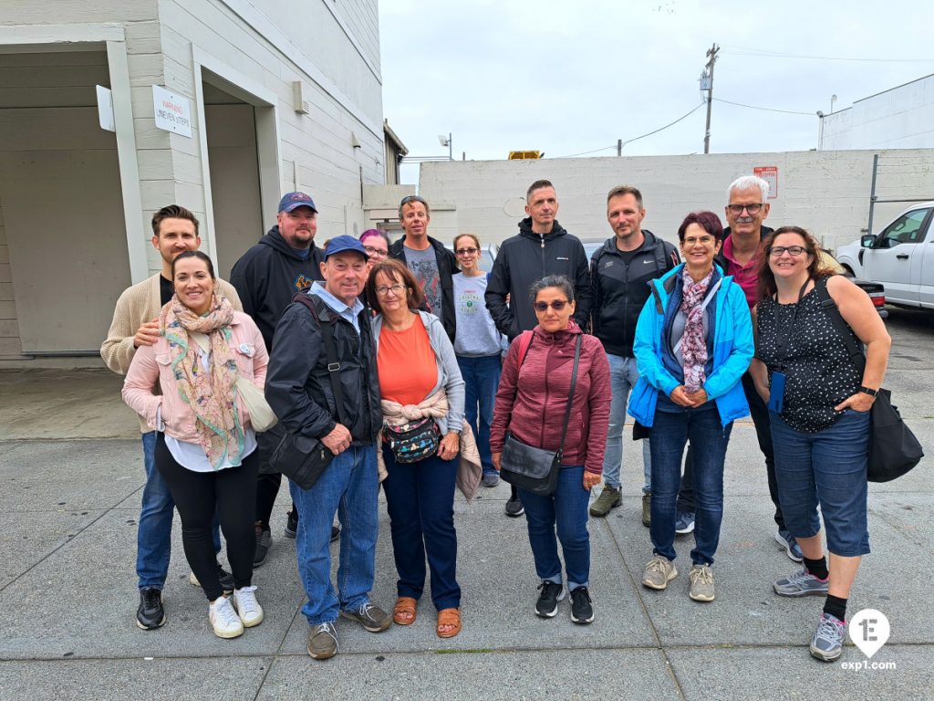 Group photo 16th Avenue Tiled Steps Guided Hike on Sep 15, 2023 with John