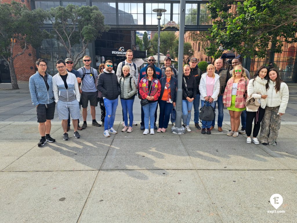 Group photo Fisherman’s Wharf Walking Tour on Sep 22, 2023 with John