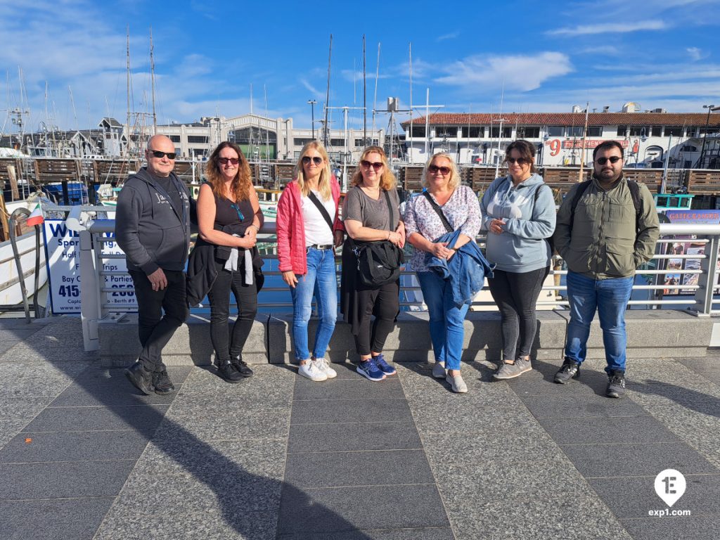 Group photo Fisherman’s Wharf Walking Tour on Oct 13, 2023 with John