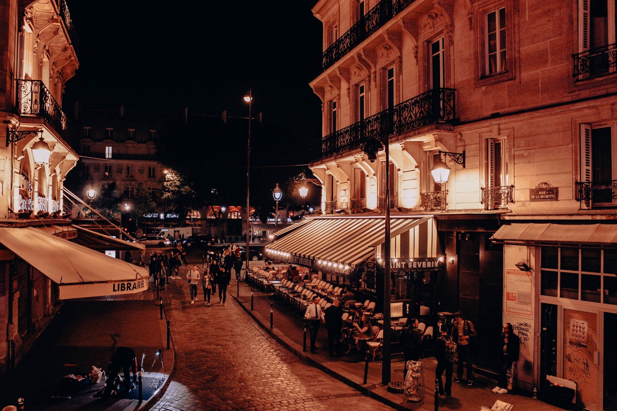 Latin Quarter In Paris At Night 2048x1365 